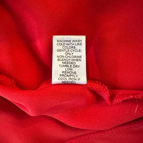 🌴 Bright Red, Lined Sleeveless Tank, Size M - Picture 7 of 9